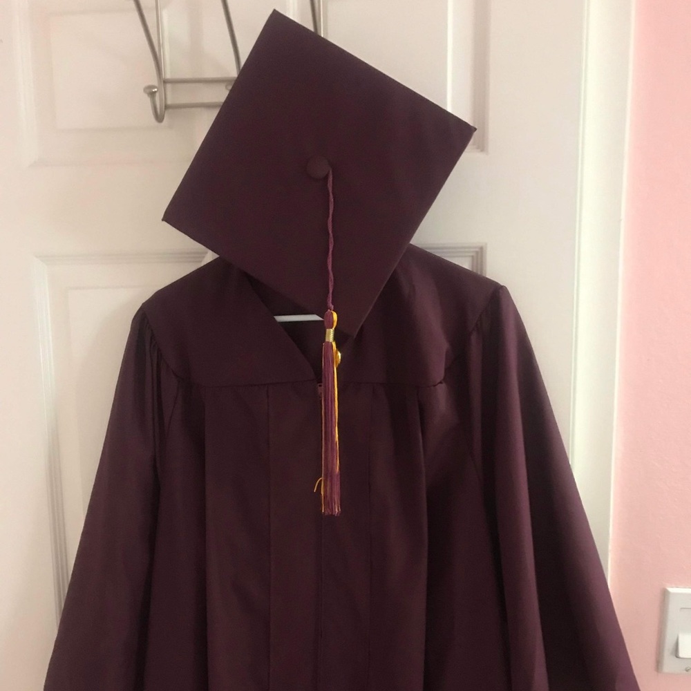ASU graduation cap gown